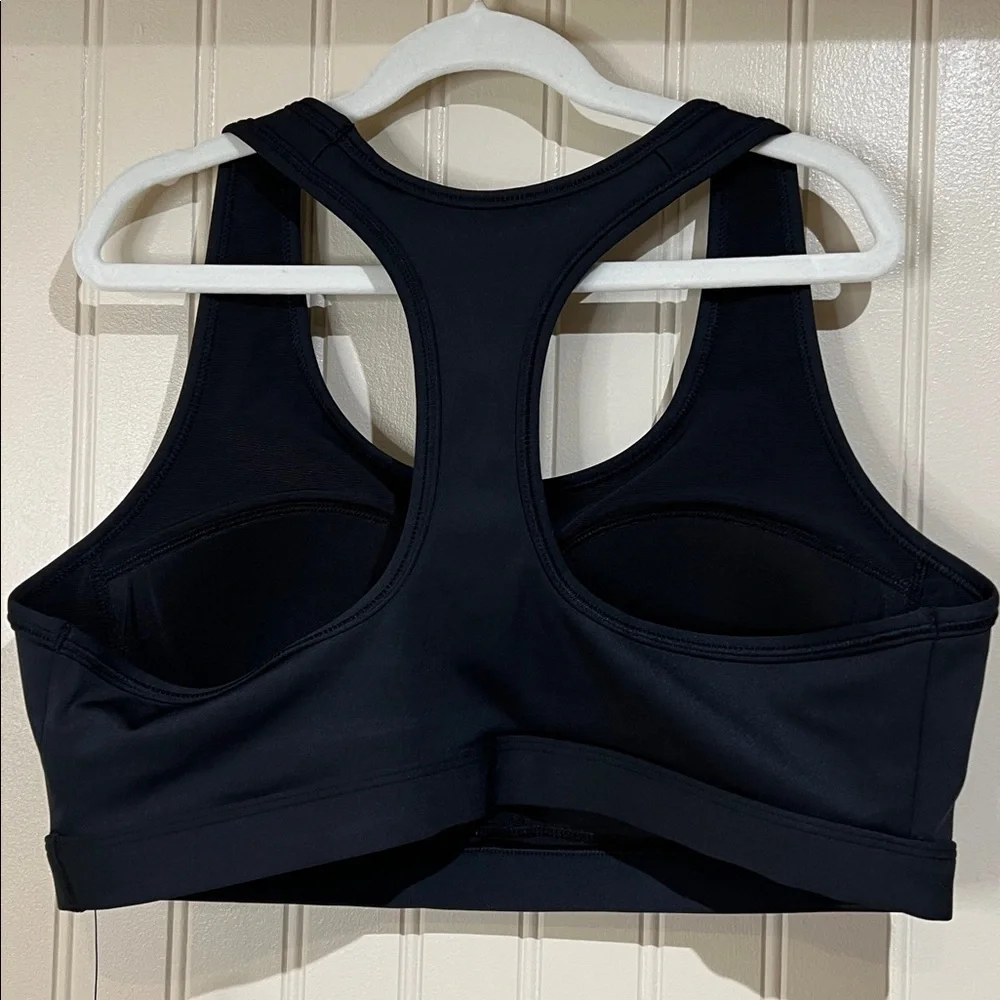 Nike Black Swoosh Racerback Training Sports Bra size large
